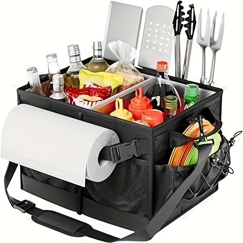 BBQ Grill Caddy with Towel Holder & Pockets