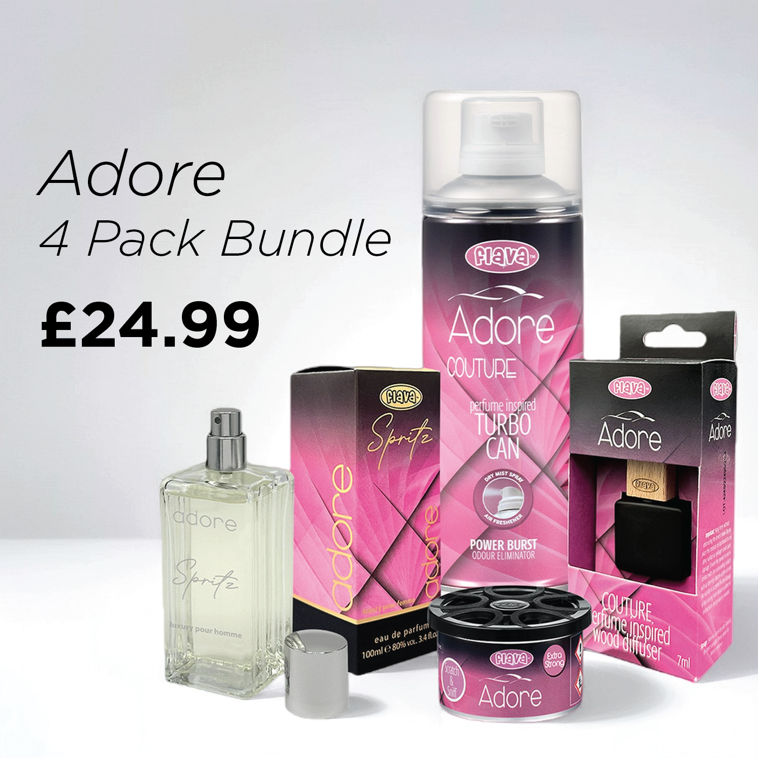 Adore 4 Pack Car Air Freshener Bundle